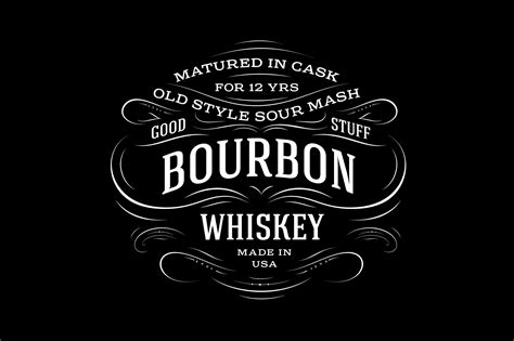 bourbon whiskey label creative logo templates creative market