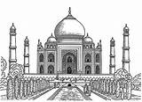 Mahal Taj Drawing Coloring Drawings Realistic Pages Colouring Netart Sketch Printable Color Print Sheets Paris Easy sketch template