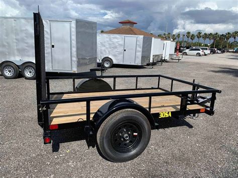 sa  big tex  single axle utility trailer  ramp gate  american trailer company