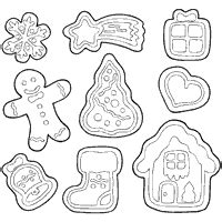 christmas sugar cookies coloring pages surfnetkids