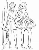 Barbie Coloring Pages Girls Kids sketch template
