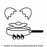Pan Frying Coloring Pages Fried Egg Cooking Getcolorings Template Ultracoloringpages sketch template