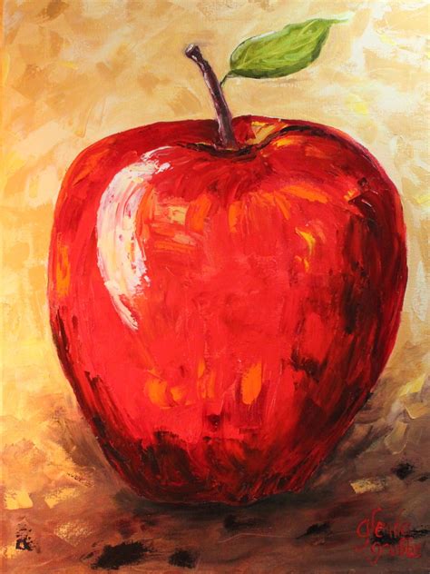 pin  charlotte riddle  art fruit painting apple painting art painting oil