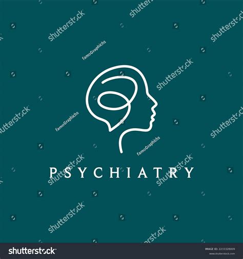 art psychiatry logo vector stock vector royalty