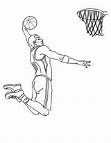 Dunk Slam Basketball Harden Lebron sketch template