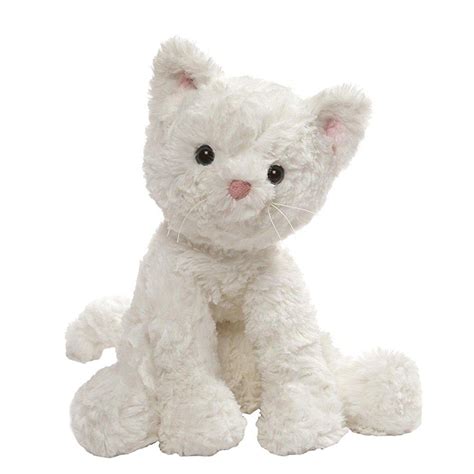 gund cozys collection cat plush stuffed animal white  walmartcom