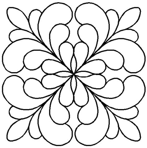 quilt stencil adante feather block 7in by central press publication