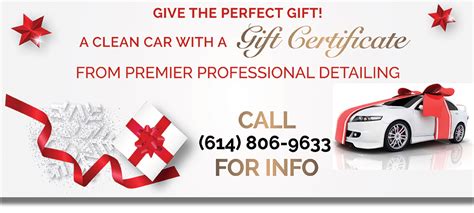 premier pro detailing auto detailing gift certificate powell ohio