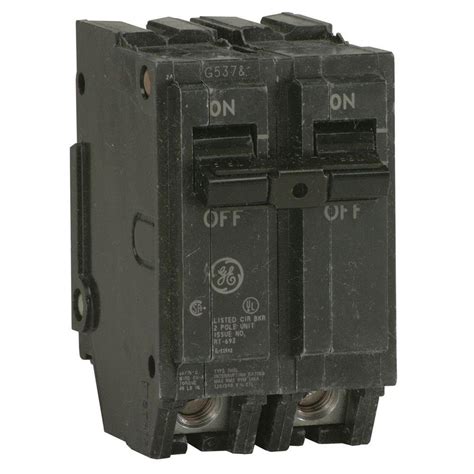 ge    amp   double pole circuit breaker thql  home