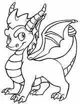 Coloring Dragon Pages Baby Kids Popular sketch template