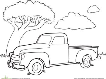color  car classic truck truck coloring pages cars coloring pages