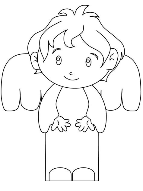 boy christmas angel  kids coloring pages  kids fv printable