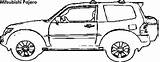 Pajero Mitsubishi 4runner Toyota Vs Compare Car Coloring sketch template