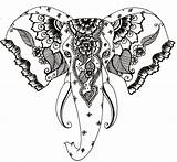 Elephant Henna Tattoo Drawing Clipart Style Mehndi Transparent Head Clip Stock Draw Getdrawings Tattoos Background Super Tumblr Wallpaper Animals Sticker sketch template