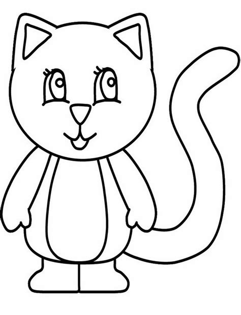 simple cat coloring pages  kids bba printable cats coloring pages