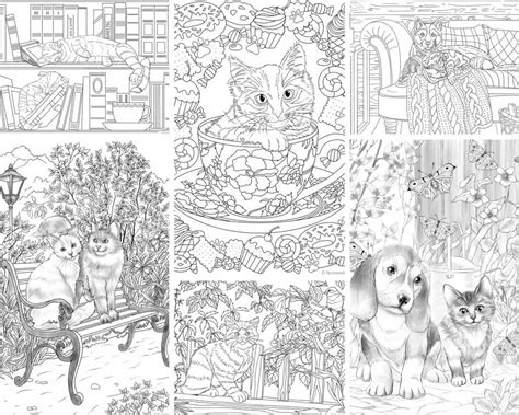 cats  dogs  coloring pages favoreads coloring club