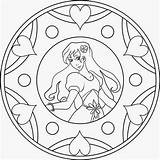 Prinzessin Mandalas Ausmalen Ausmalbild Eiskönigin sketch template