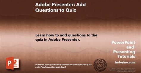 adobe presenter add questions to quiz