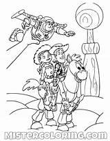 Coloring Jessie Woody Bullseye Sheriff Lightyear Loudlyeccentric sketch template