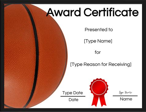 sports certificate templates  printable  printable