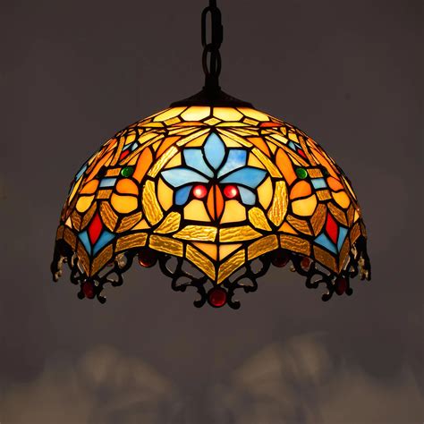 retro colorful tiffany lamp stained glass pendant lamp western restaurant hanging lights bar