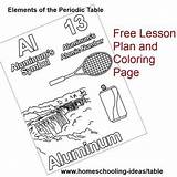 Coloring Elements Periodic Table 450px 14kb Aluminum Chemistry Lessons Homeschooling sketch template