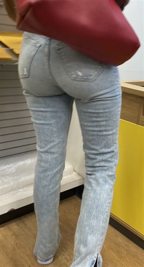 curly haired babe long legs hot ass in jeans repost oc tight