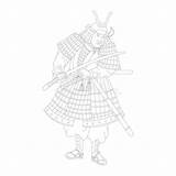 Samurai Ronin sketch template