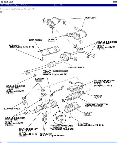 diagram honda accord exhaust system