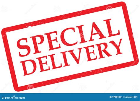 special delivery stamp stock vector illustration  mail