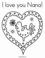 Nana Coloring Pages Valentines sketch template