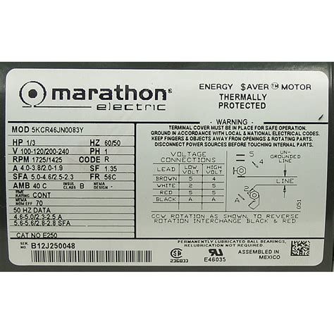 marathon  phase motors wiring diagram