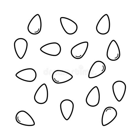 watermelon seeds seamless vector patterns stock vector illustration