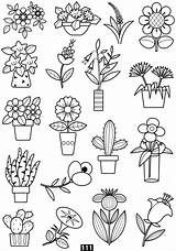 Coloring Pages Doodle Easy Drawings Flower Doodles Plants Drawing Colouring Printables Flowers Bullet Journal Plant Books Embroidery Trendy Lettering Choose sketch template