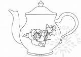 Teapot Coloring Rose Pattern Pages Print Getdrawings Printable Color Getcolorings sketch template
