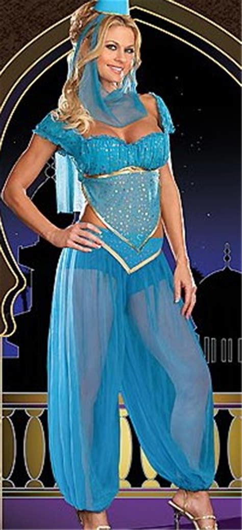 Sexy Halloween Jasmine Genie Aladdin Princess Costume Fancy Dress