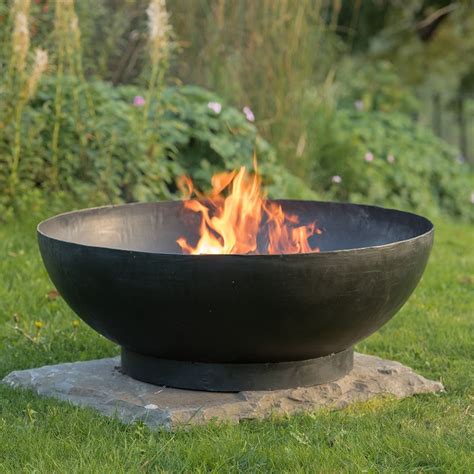 buy large iron fire pit bowl
