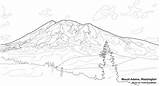 Mount Hood Coloring Designlooter Larger Adams 5kb 1600 sketch template