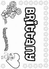 Brittany Coloring Color Pages Name Letter Hellokids Names Print Online Sheets sketch template