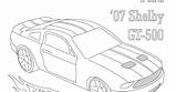 Shelby Gt sketch template