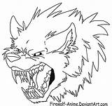 Werewolf Drawing Head Firewolf Anime Lineart Deviantart Drawings Face Getdrawings Paintingvalley Favourites Add sketch template
