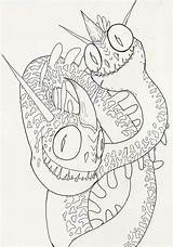 Zippleback Hideous Dragons sketch template