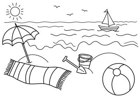 beautiful beach coloring pages print color craft