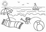 Coloring Pages Beach Beautiful Kids Color Printable Print Cute Craft Related Posts sketch template