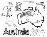 Preschool Printables Australia Coloring Australian Pages Sheets Preschoolmom Animal Map Animals Abc Kindergarten sketch template