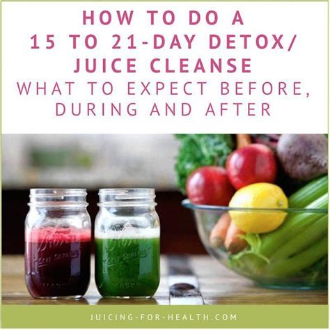 How To Do A 15 To 21 Day Detox Juice Cleanse What To Expect Before