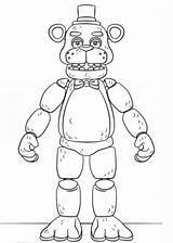 Freddy Fazbear Coloring Pages Printable Color Getcolorings sketch template
