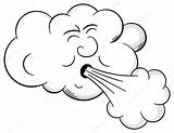Viento Vento Vent Nuvola Nuvem Imagem Nuage Nube Soffia Soprando Fumetto Colorare Souffle Blowing Blows Brennt Durch Sopla Disegno Aire sketch template