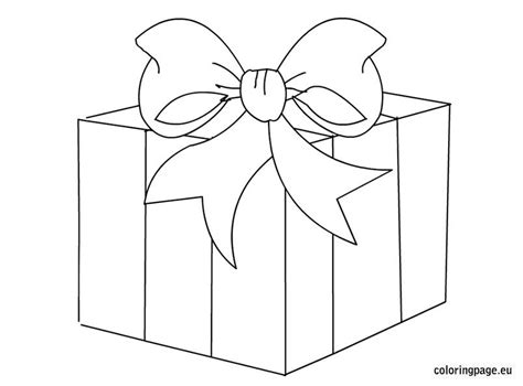 gift box clip art coloring page christmas present coloring pages