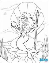 Princess Mermaid Coloring Pages Print Color Getcolorings Getdrawings Hellokids sketch template